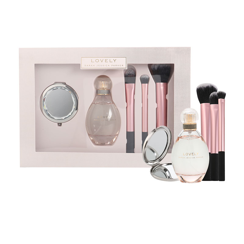 Sarah Jessica Parker Lovely Eau de Parfum 100ml Spray + Mirror & Brushes Set