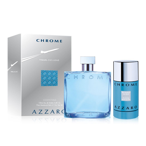Azzaro Chrome Eau de Toilette 100ml Spray Travel set