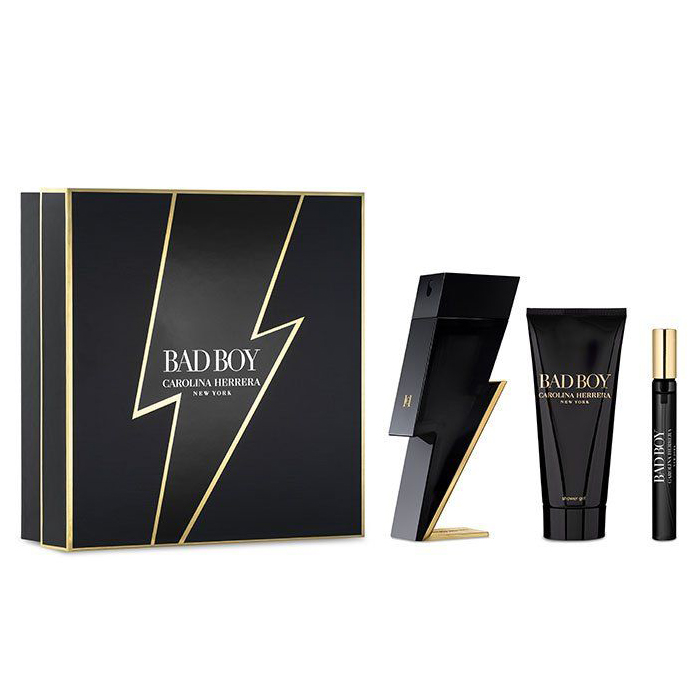 Carolina Herrera Bad Boy Eau De Toilette 100ml Spray 3pc Set