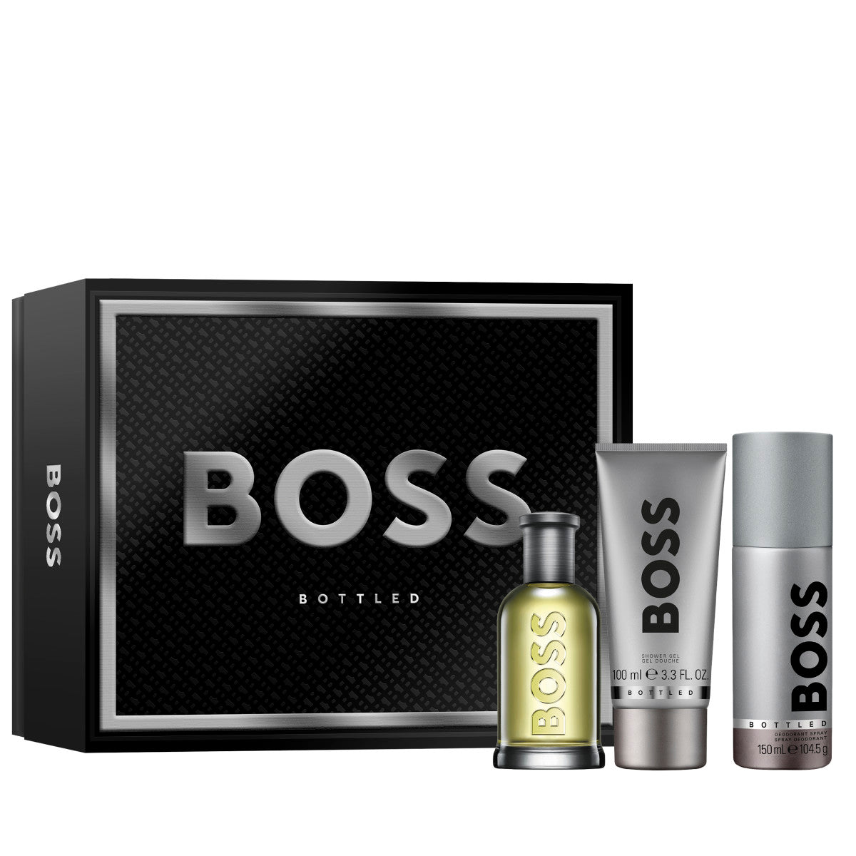 Hugo Boss Men's Amber Boss Bottled Eau De Toilette 100Ml 3Pcs Spray Gift Set