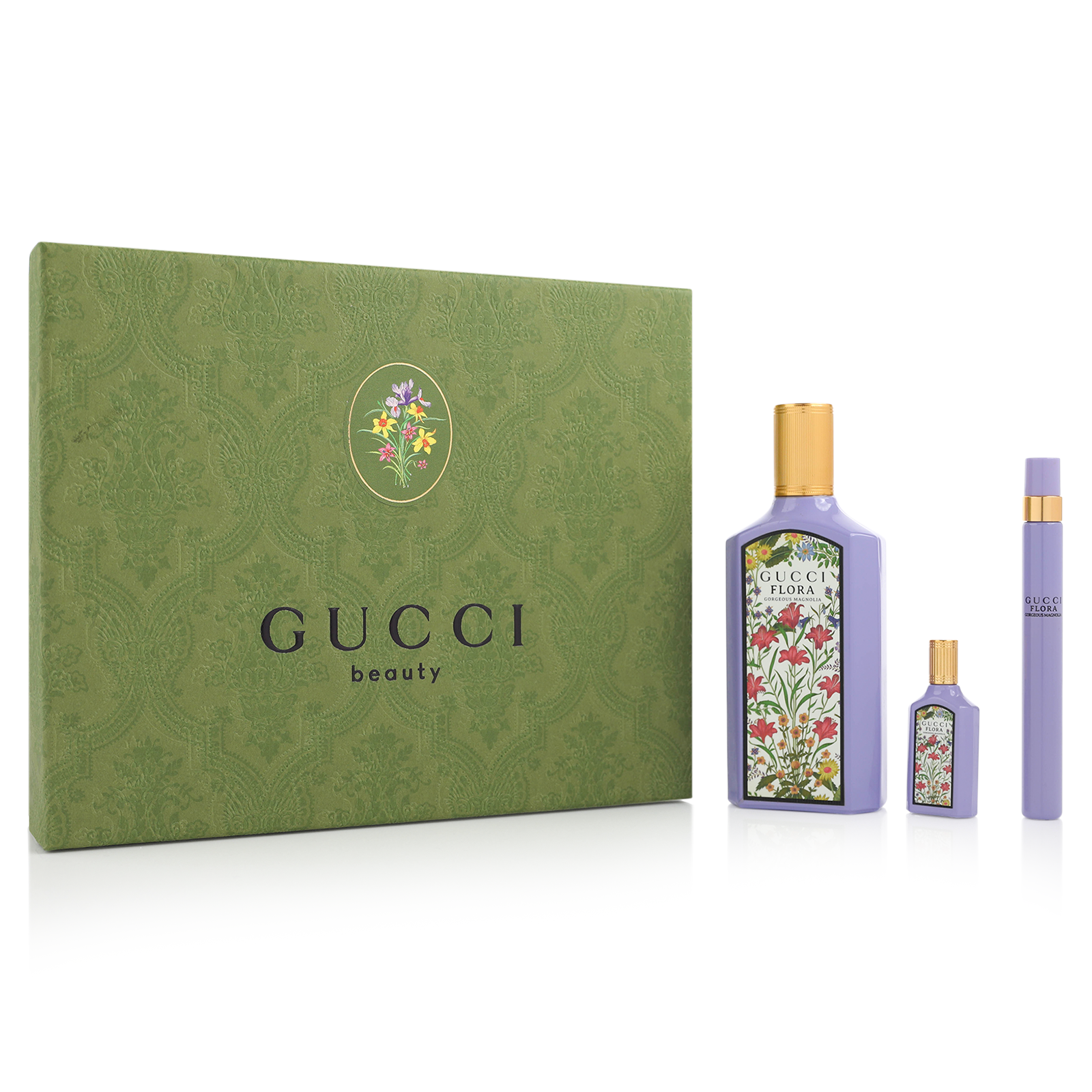 Gucci Flora Gorgeous Magnolia Eau De Parfum 100Ml Spray Gift Set