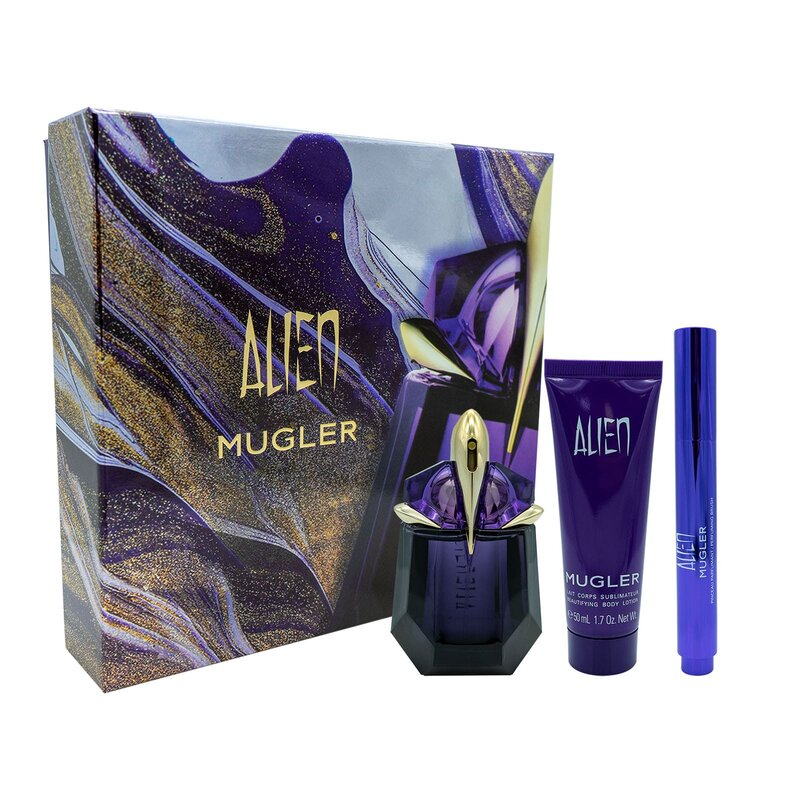 Mugler Alien Eau de Parfum 30ml Spray + 50ml B/Lotion + 7ml Perfuming Brush Gift Set